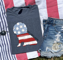 Load image into Gallery viewer, Patriotic Dog Designs Black Text SWD MAY DROPDOWN TRANSFER