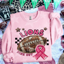 Load image into Gallery viewer, Pink Out Football Faux Embroidery Mascot DROPDOWN TRANSFER HMWK 24