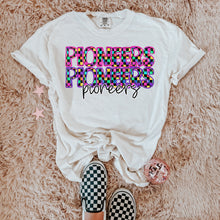 Load image into Gallery viewer, Colorful Checkered Stacked Mascot Dropdown TRANSFER CAP