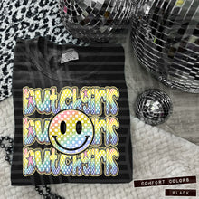 Load image into Gallery viewer, Rainbow Checker Happy Stacked Mascots Dropdown TRANSFER CAP JUNE 25