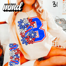 Load image into Gallery viewer, Floral Skulls And Letters Sports Team With Sleeve TRANSFER MMD