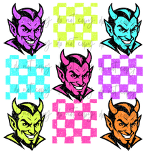 Load image into Gallery viewer, Neon Check Distressed Mascots TRANSFER CYBER JUNE 26