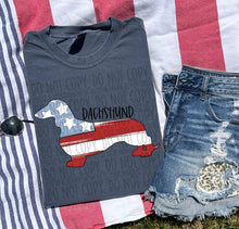 Load image into Gallery viewer, Patriotic Dog Designs Black Text SWD MAY DROPDOWN TRANSFER