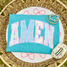 Load image into Gallery viewer, Amen Teal Polka Lace Arch TRANSFER TCC ET MAR 26