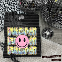 Load image into Gallery viewer, Rainbow Checker Pink Happy Stacked Mascots Dropdown TRANSFER CAP JUNE 25