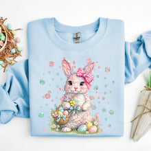 Load image into Gallery viewer, Easter Bunny Pastel Paint Pink Bow TRANSFER SDD FEB 26