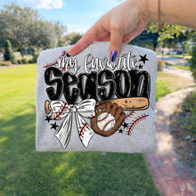 Load image into Gallery viewer, My Favorite Season Baseball Bow Bat Mitt TRANSFER SDD FEB 26