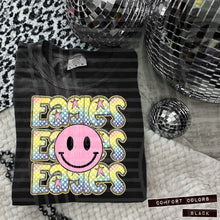 Load image into Gallery viewer, Rainbow Checker Pink Happy Stacked Mascots Dropdown TRANSFER CAP JUNE 25