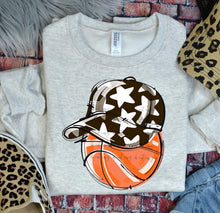 Load image into Gallery viewer, Play Ball Basketball Happy Face Hat DROPDOWN TRANSFER BIA