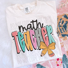 Load image into Gallery viewer, Teacher Pencil Bow DROPDOWN TRANSFER SWD JUNE