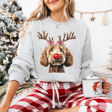 Load image into Gallery viewer, Christmas Red Nose Antler Dogs Dropdown TRANSFER