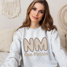 Load image into Gallery viewer, Bubble Tan Leopard Faux Embroidery States DTF TRANSFER