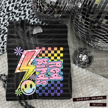 Load image into Gallery viewer, Sideways Rainbow Checker Bolt Happy Mascots Dropdown TRANSFER CAP JUNE