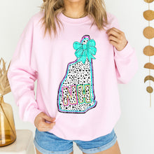Load image into Gallery viewer, Pink Teal Dalmatian Bow States (All 50 states available) DTF TRANSFER