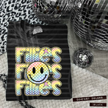 Load image into Gallery viewer, Rainbow Checker Happy Stacked Mascots Dropdown TRANSFER CAP JUNE 25