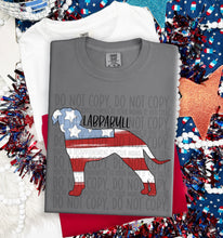 Load image into Gallery viewer, Patriotic Dog Designs Black Text SWD MAY DROPDOWN TRANSFER