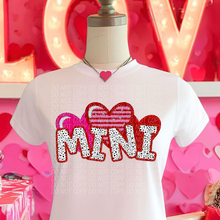 Load image into Gallery viewer, Valentines Names Heart Trio Faux Embroidery DROPDOWN TRANSFER CSD JAN 26