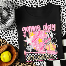 Load image into Gallery viewer, Game Day Mama Pink Star Checker DROPDOWN TRANSFER DWS MAR 26