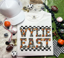 Load image into Gallery viewer, Basketball Faux Embroidery Checkered Mascots DROPDOWN TRANSFER CAP