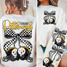 Load image into Gallery viewer, Football Cherry Bow Dropdown TRANSFER MMD SEPT 25