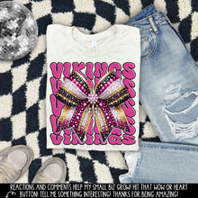 Load image into Gallery viewer, Pink Faux Rhinestone Bow Mascots Dropdown TRANSFER CAP SEPT 24