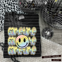 Load image into Gallery viewer, Rainbow Checker Happy Stacked Mascots Dropdown TRANSFER CAP JUNE 25