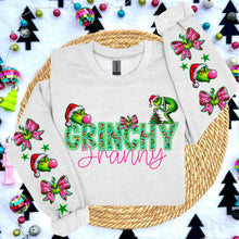 Load image into Gallery viewer, Green Guy Title Pink Bubble Faux Embroidery With Sleeve (Dropdown) DROPDOWN TRANSFER HMWK