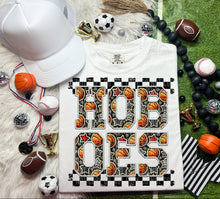 Load image into Gallery viewer, Basketball Faux Embroidery Checkered Mascots DROPDOWN TRANSFER CAP