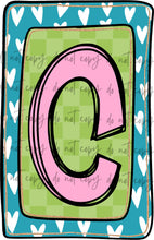 Load image into Gallery viewer, Valentines Box Letter Name CUSTOMIZED DTF Transfer