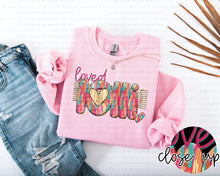 Load image into Gallery viewer, Loved Pink Gold Paintbrush Names DROPDOWN TRANSFER CAP JAN