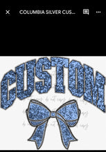 Load image into Gallery viewer, Collegiate Glitter Team Bows DROPDOWN DTF Transfer