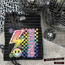 Load image into Gallery viewer, Sideways Rainbow Checker Bolt Happy Mascots Dropdown TRANSFER CAP JUNE