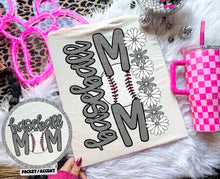 Load image into Gallery viewer, Floral Baseball Mom With Pocket DROPDOWN TRANSFER CAP MAR