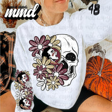 Load image into Gallery viewer, Floral Skulls And Letters Sports Team With Sleeve TRANSFER MMD