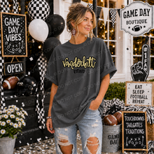 Load image into Gallery viewer, Distressed Script Football Mascot DROPDOWN TRANSFER TCC SEP DROP 26