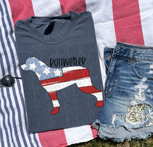 Load image into Gallery viewer, Patriotic Dog Designs Black Text SWD MAY DROPDOWN TRANSFER