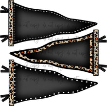 Load image into Gallery viewer, Go Fight Win Triple Leopard Pennant CUSTOMIZED DTF Transfer