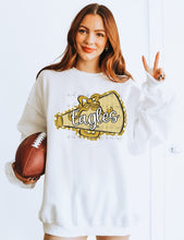 Load image into Gallery viewer, Seersucker Megaphone And Bow Customized DROPDOWN DTF TRANSFER BIA