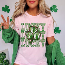 Load image into Gallery viewer, Lucky Stacked Leopard Polka Shamrock TRANSFER DWS FEB 26