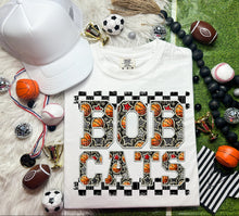 Load image into Gallery viewer, Basketball Faux Embroidery Checkered Mascots DROPDOWN TRANSFER CAP
