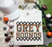 Load image into Gallery viewer, Basketball Faux Embroidery Checkered Mascots DROPDOWN TRANSFER CAP