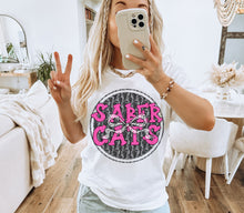 Load image into Gallery viewer, Pink Lace Mascot Bow Dropdown TRANSFER CAP FEB