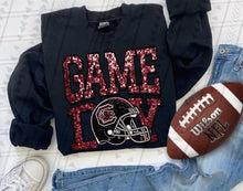 Load image into Gallery viewer, Game Day Team Helmet Faux Embroidery DROPDOWN TRANSFER TGG