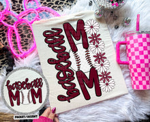 Load image into Gallery viewer, Floral Baseball Mom With Pocket DROPDOWN TRANSFER CAP MAR