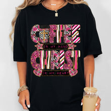 Load image into Gallery viewer, Coffee In My Hand Christ In My Heart Pink Leopard TRANSFER DWS FEB 26