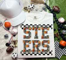 Load image into Gallery viewer, Basketball Faux Embroidery Checkered Mascots DROPDOWN TRANSFER CAP