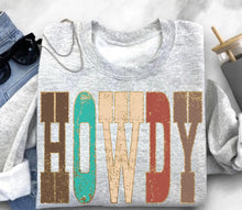 Load image into Gallery viewer, Howdy Neutral Gold Glitter TRANSFER ET OCT 25