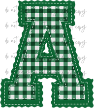 Load image into Gallery viewer, Letterman Stitch Alpha Customized DROPDOWN DTF TRANSFER BIA 26