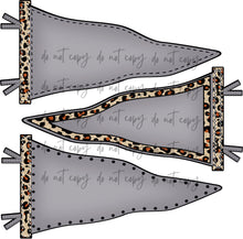 Load image into Gallery viewer, Go Fight Win Triple Leopard Pennant CUSTOMIZED DTF Transfer