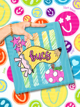 Load image into Gallery viewer, Pencil Flag Striped Mascots DROPDOWN TRANSFER CAP JUNE 26